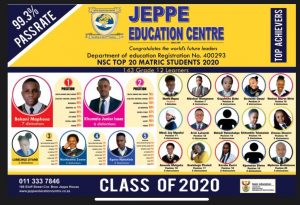 Read more about the article CONGRAGULATIONS 2020 JEPPE MATRICULANTS – 99.3% PASSRATE