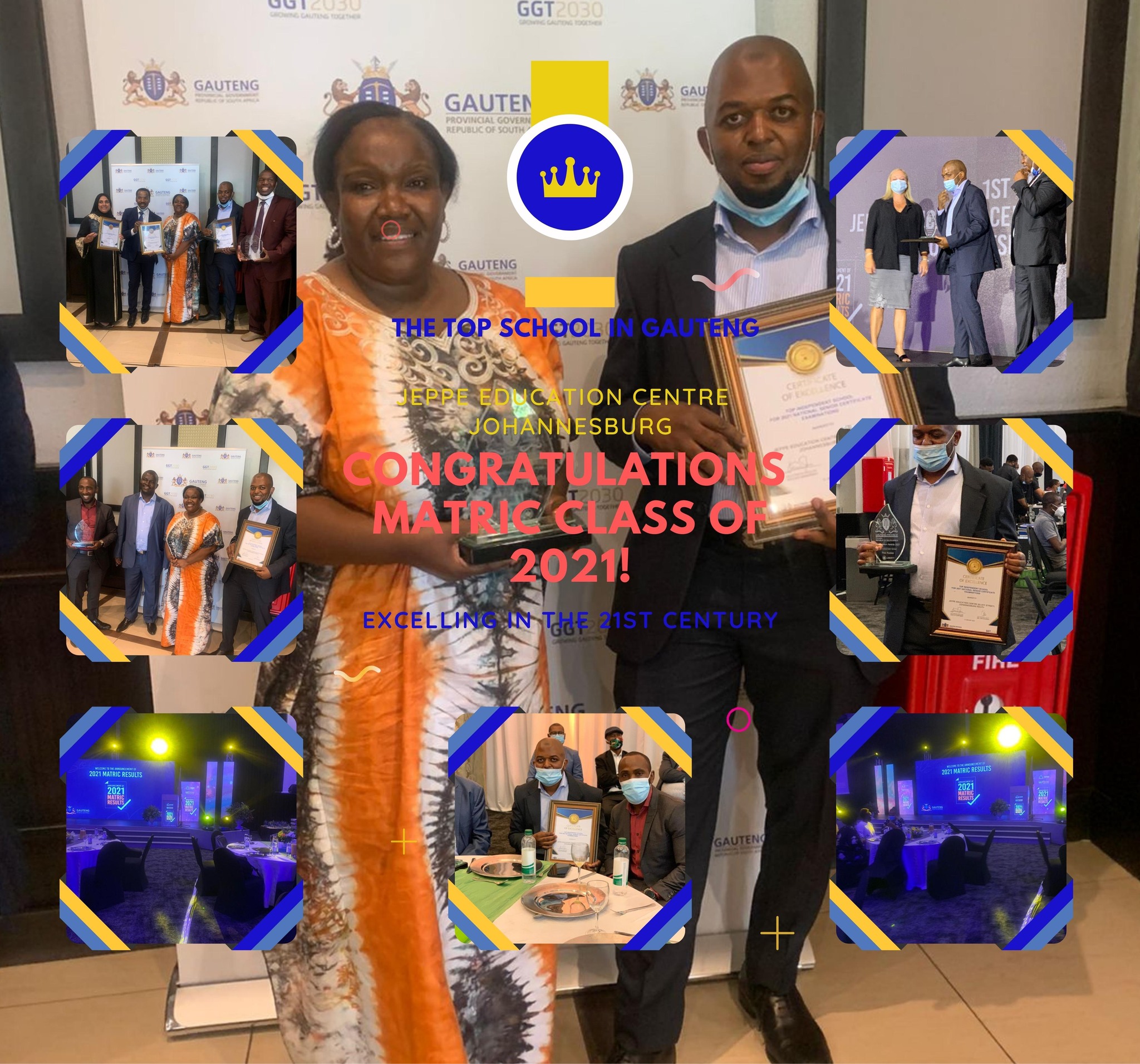 Read more about the article TOP PERFORMING SCHOOL IN THE GAUTENG PROVINCE 2021:   Jeppe Education Centre Receives an Award and a Certificate of Excellence